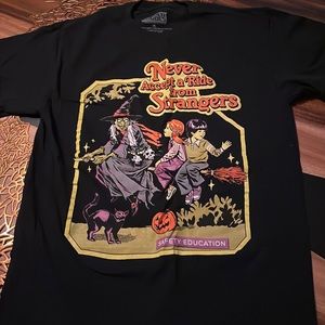 Steven Rhodes T-shirt / Never Accept a Ride From Strangers
